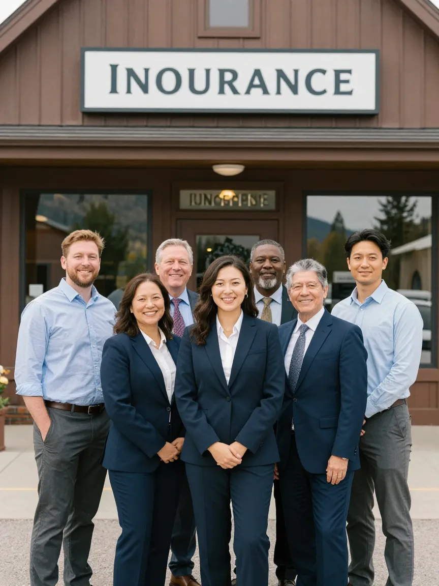 The Port Bay Insurance team outside their local office