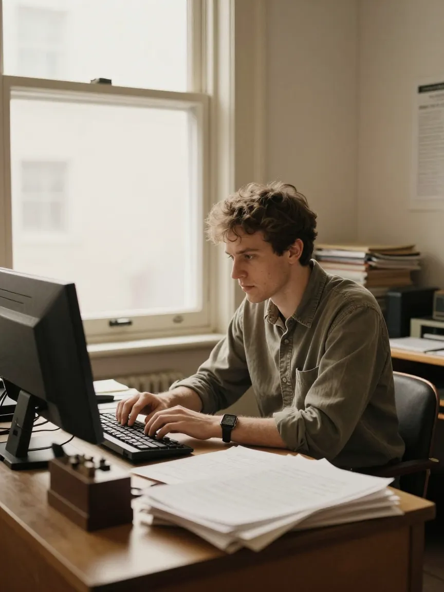 The founder working in the agency's early days
